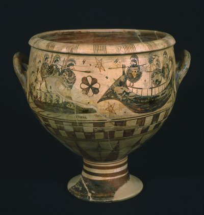 Krater with Odysseus blinding Polyphemus by Aristonothos